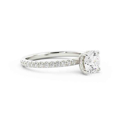 Round Diamond Split Prong Engagment Ring