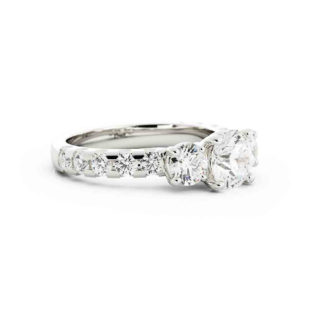 Round 3 Stone and Diamond Side Stones