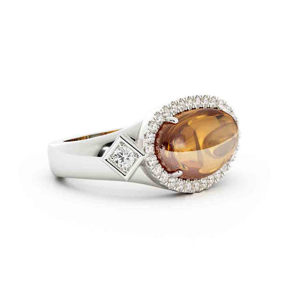 Ladies Elk Tooth and Diamond Ring
