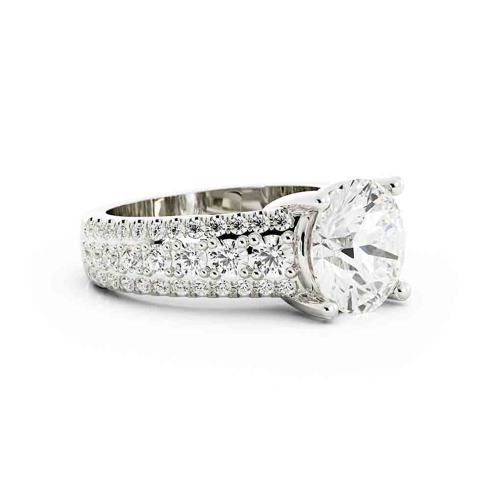 Round Diamond Pave Ring