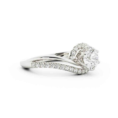 Bypass Diamond Engagment Ring