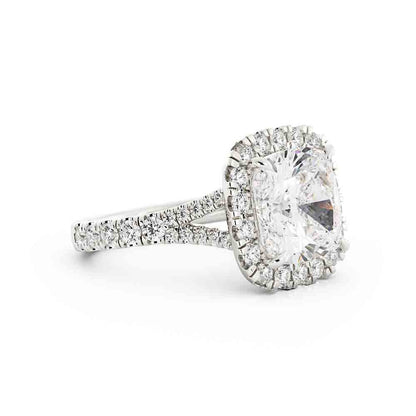 Cushion Center Diamond Halo Ring