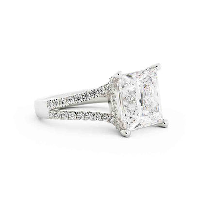 6ct Princess Center Split Shank Ring