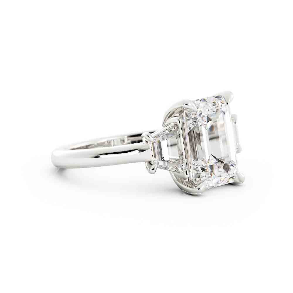 3 Stone Emerald Cut