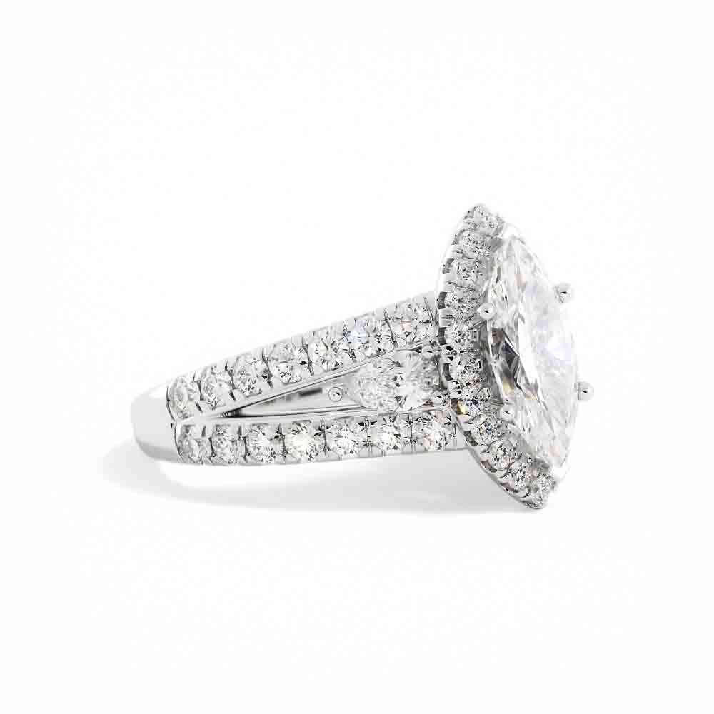 Marquise, Pear Shaped, and Round Diamond Ring