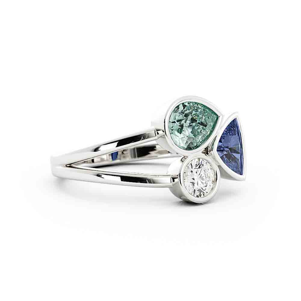 Split Shank Colored Stone Ring