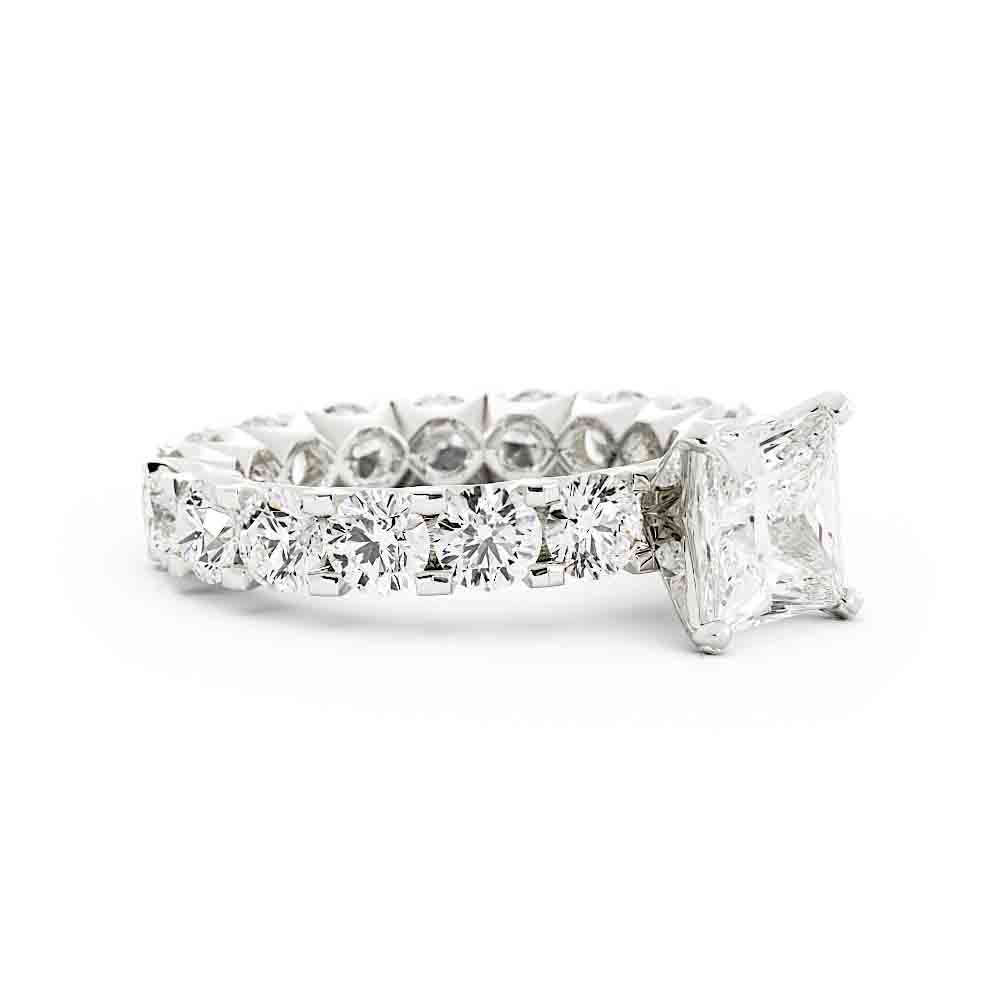 Eternity Diamond Ring With Princess Center