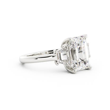 3 Stone Emerald Cut