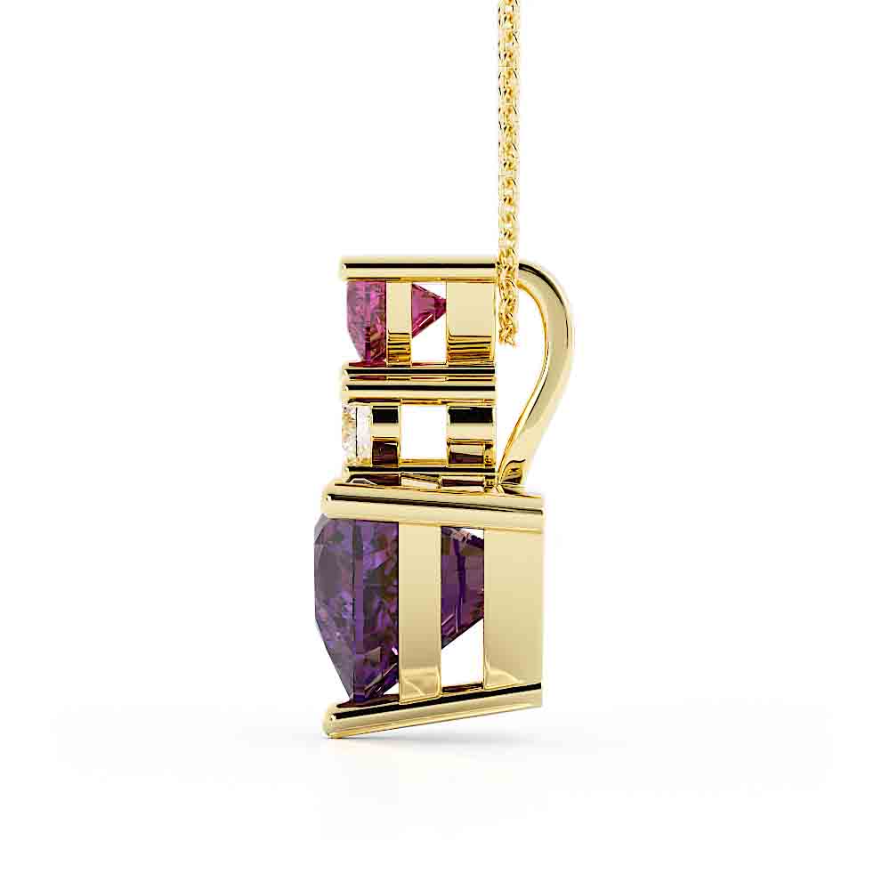 0827 Color stone pendant