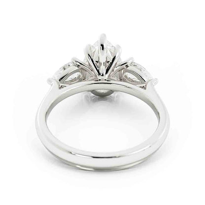 3 Stone Pear Shape Diamond Ring