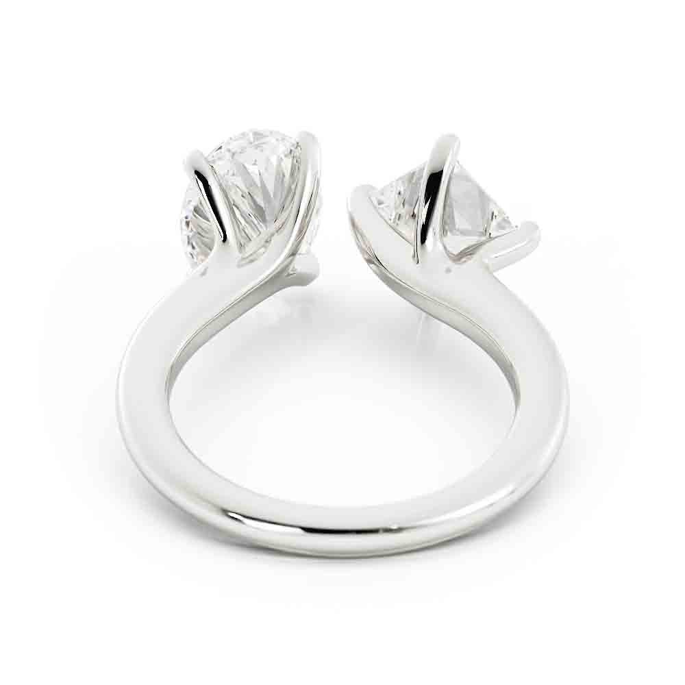 Princess And Oval Diamond Tension Ring