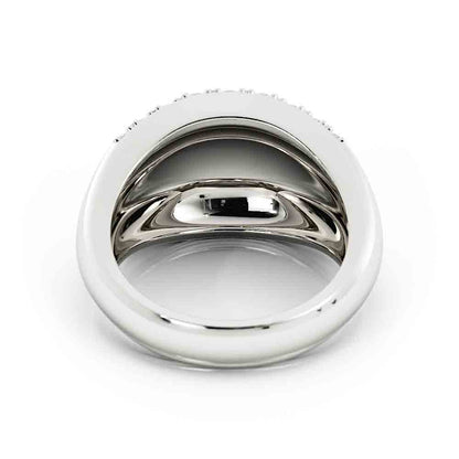 5 Row Graduated Diamond Wide Band