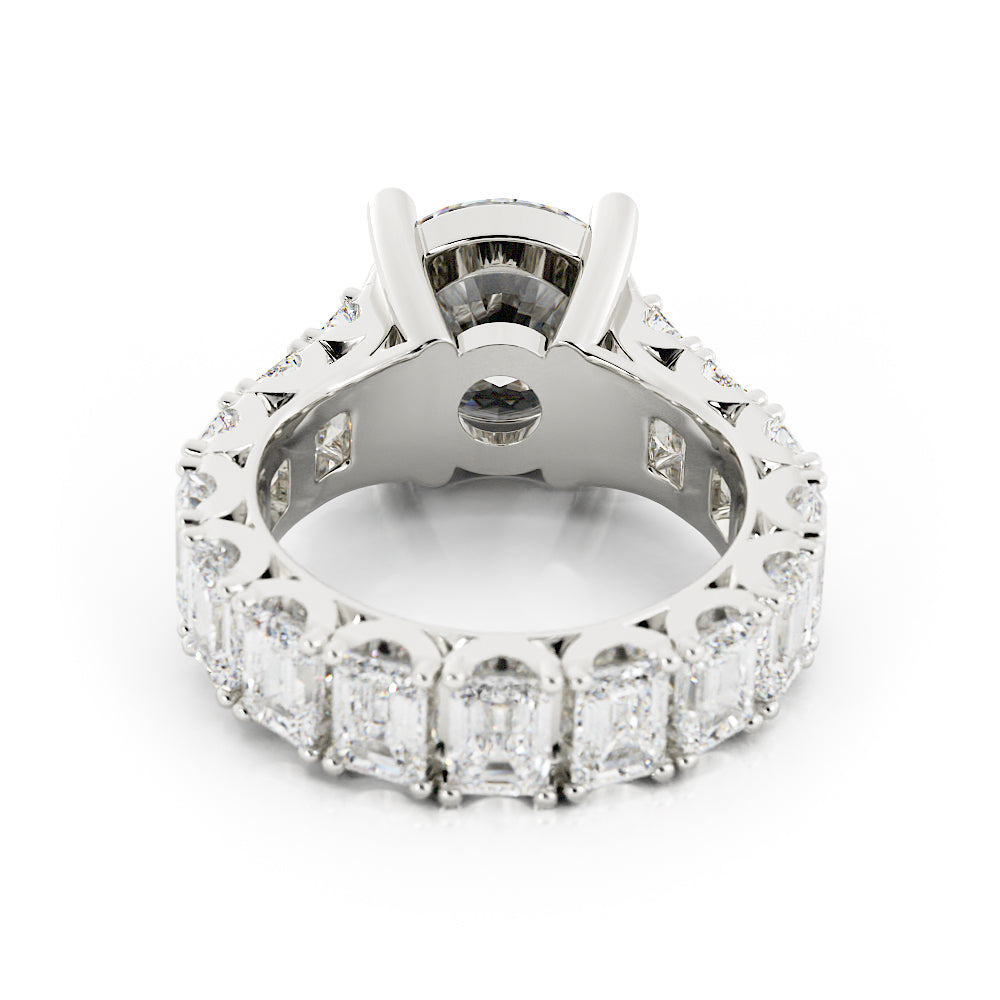 Round Center with Side Emerald Cut