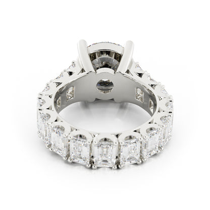 Round Center with Side Emerald Cut