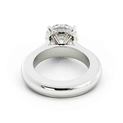 Deep Shank Engagment Ring with a Diamond Gallery to Fit with Large Eternity Ring