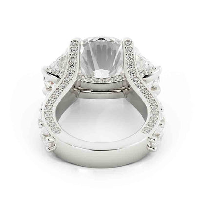 Half Moon 7ct Rd Diamond Pave’ Ring