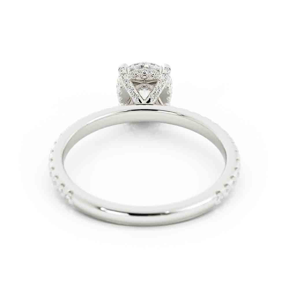 Round Diamond Split Prong Engagment Ring