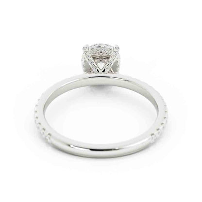 Round Diamond Split Prong Engagment Ring