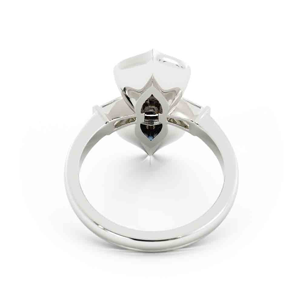 Morganite and Sapphire Ring