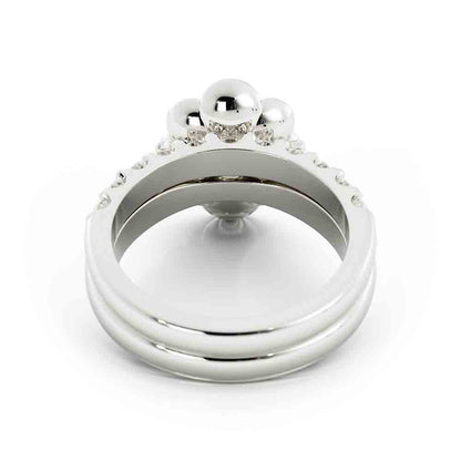 Emerald and Diamond Wedding Set