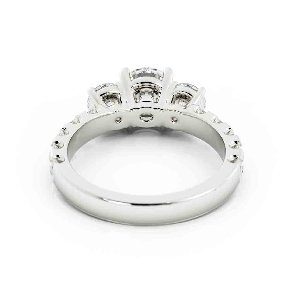 Round 3 Stone and Diamond Side Stones