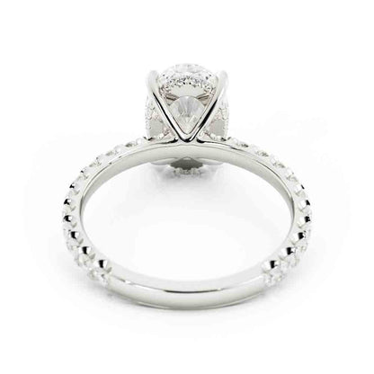 Oval Center with Open Sided Rd Diamonds on Shank