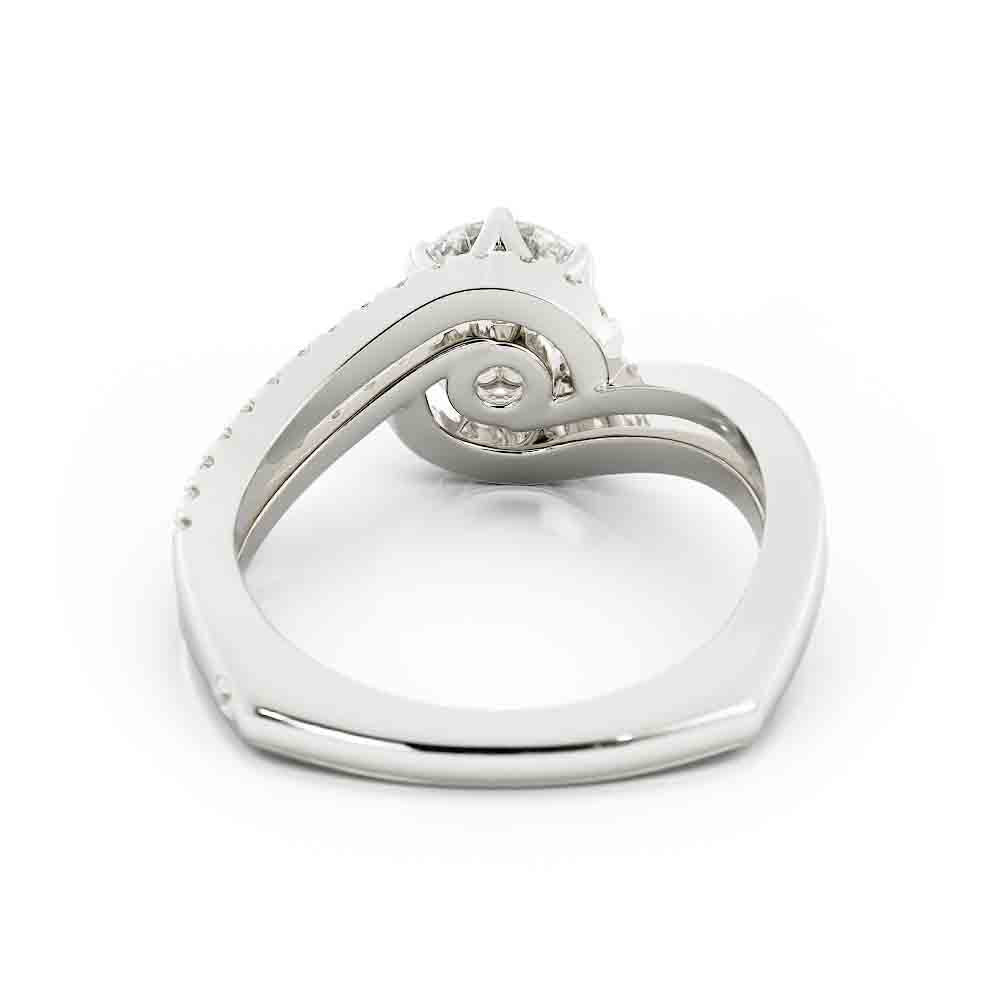 Bypass Diamond Engagment Ring