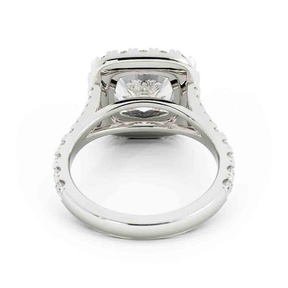 Cushion Center Diamond Halo Ring