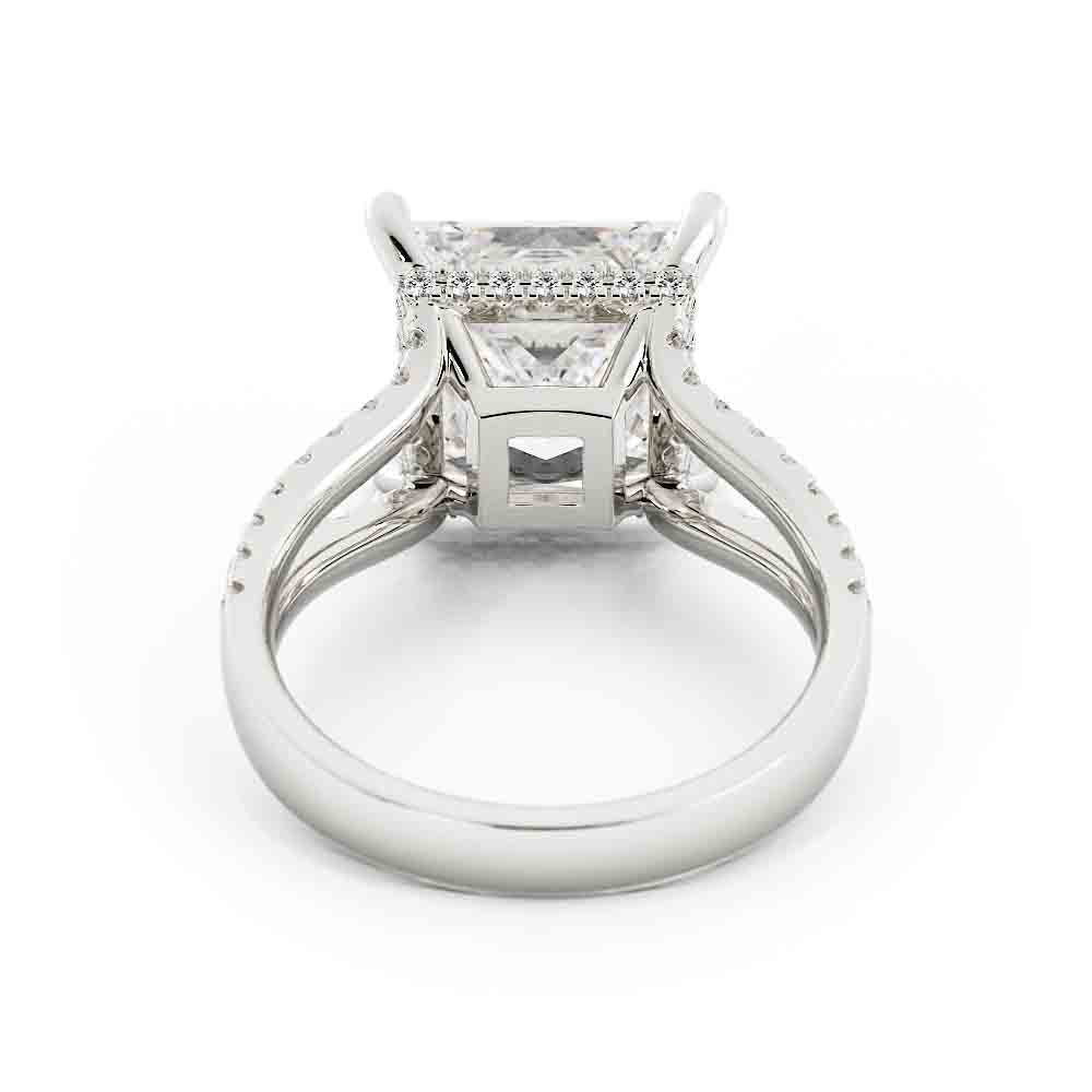 6ct Princess Center Split Shank Ring