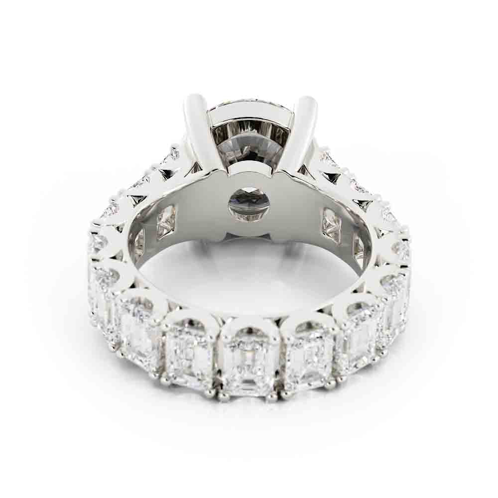 Round Center with Side Emerald Cut