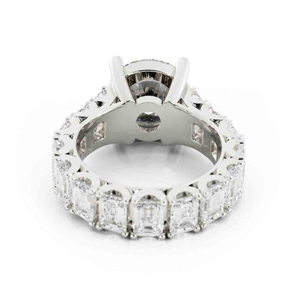 Round Center with Side Emerald Cut