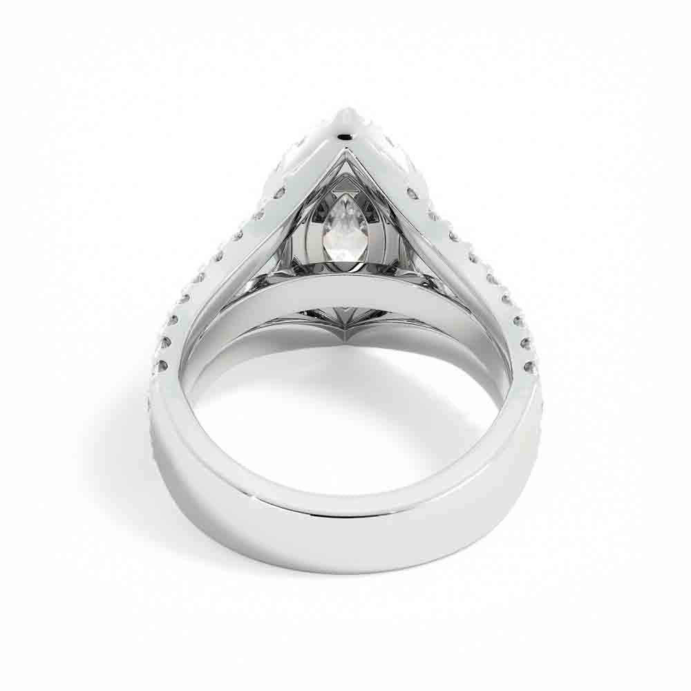 Three Row Split Diamond Ring