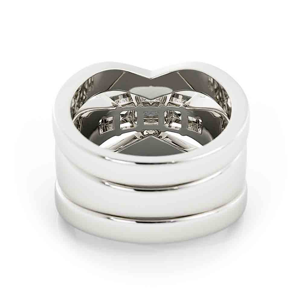 Princess Diamond Ring Surrounded By Channel Set Rd Diamond Bands