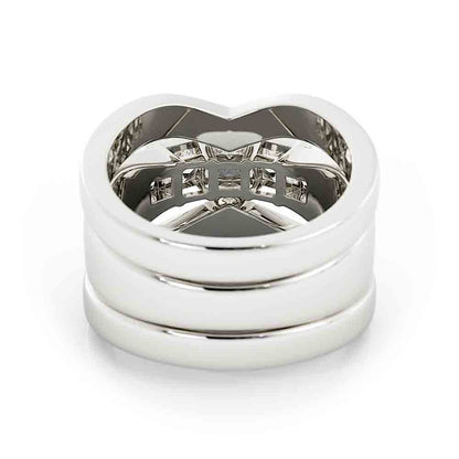 Princess Diamond Ring Surrounded By Channel Set Rd Diamond Bands
