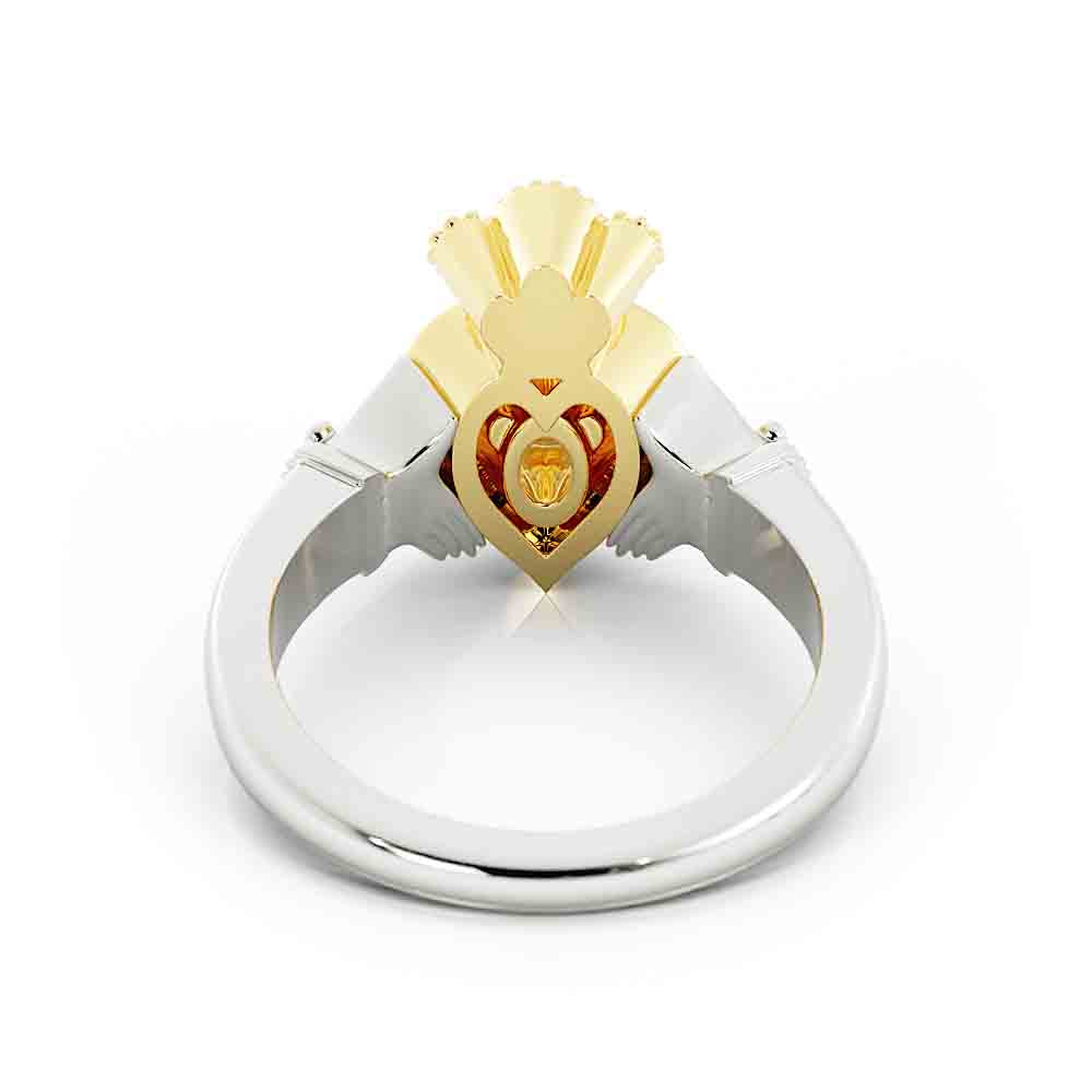 Custom Claddagh Ring With Birthstone