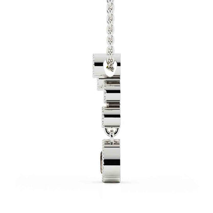 0803 – Colored dia bezel pendant