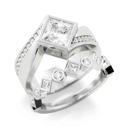 Princess and Round Diamond Set