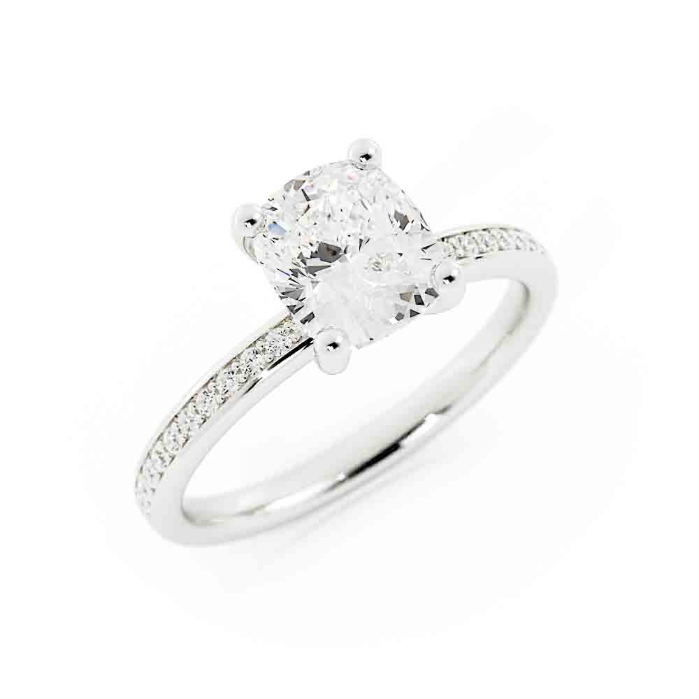 Rd Diamond Ring With Bead Set Diamonds