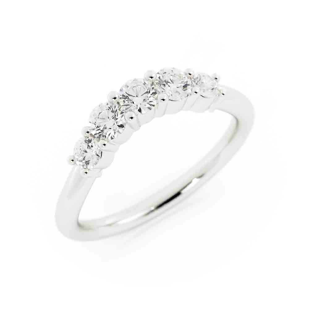 Elegant Curved Band To Fit That Large Engagement Stone Ring