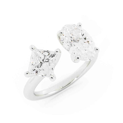Princess And Oval Diamond Tension Ring