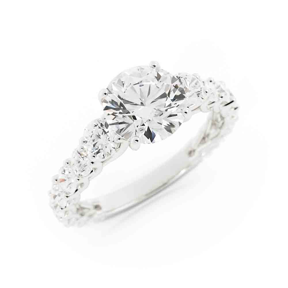 Customer Diamond For The Three Center Stone