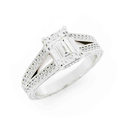 Split Shank Diamond Ring
