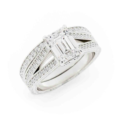 Split Shank Diamond Ring Set