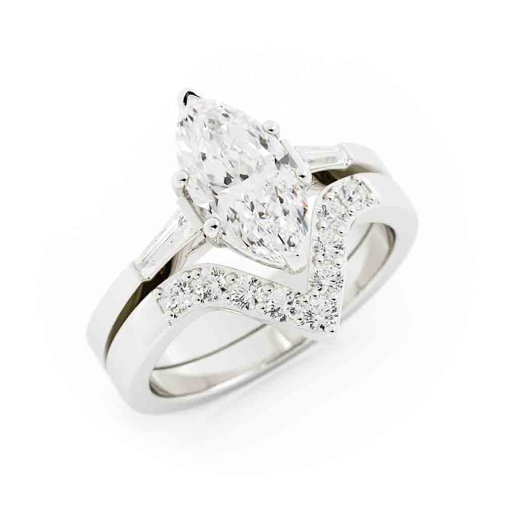 Marquise Diamond with Bag and Rd Diamond Set
