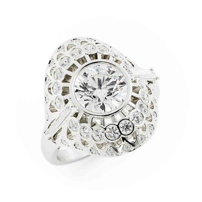 Vintage Designed Ring with Bag Sides