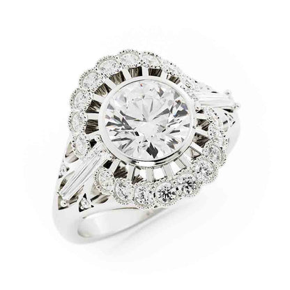 Vintage Designed Ring with Bag Sides