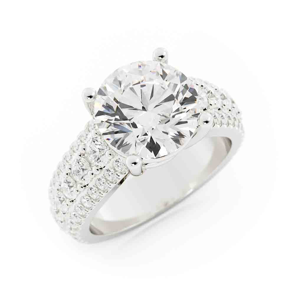 Round Diamond Pave Ring