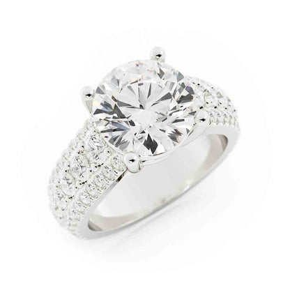 Round Diamond Pave Ring