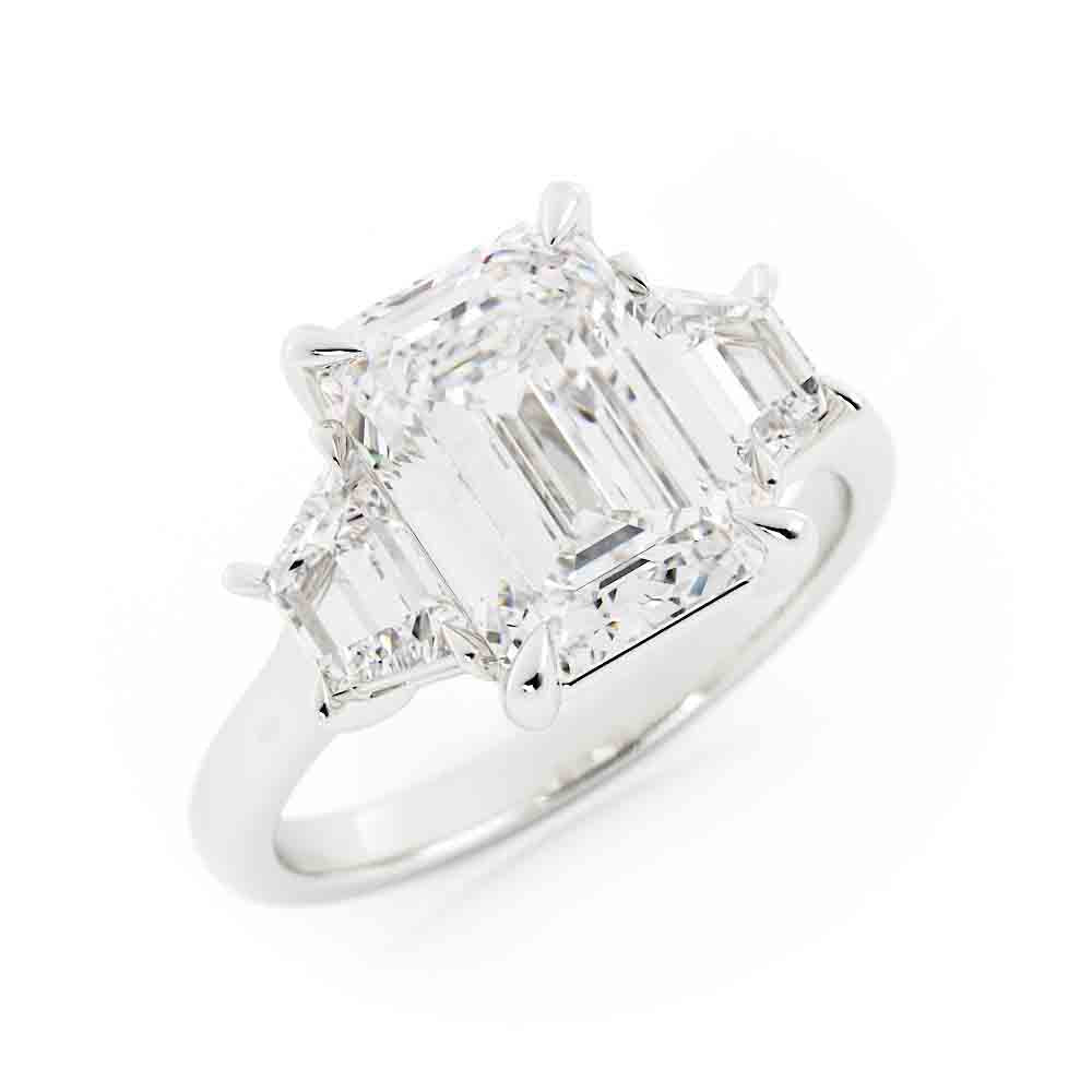3 Stone Emerald Cut