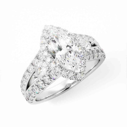 Marquise, Pear Shaped, and Round Diamond Ring